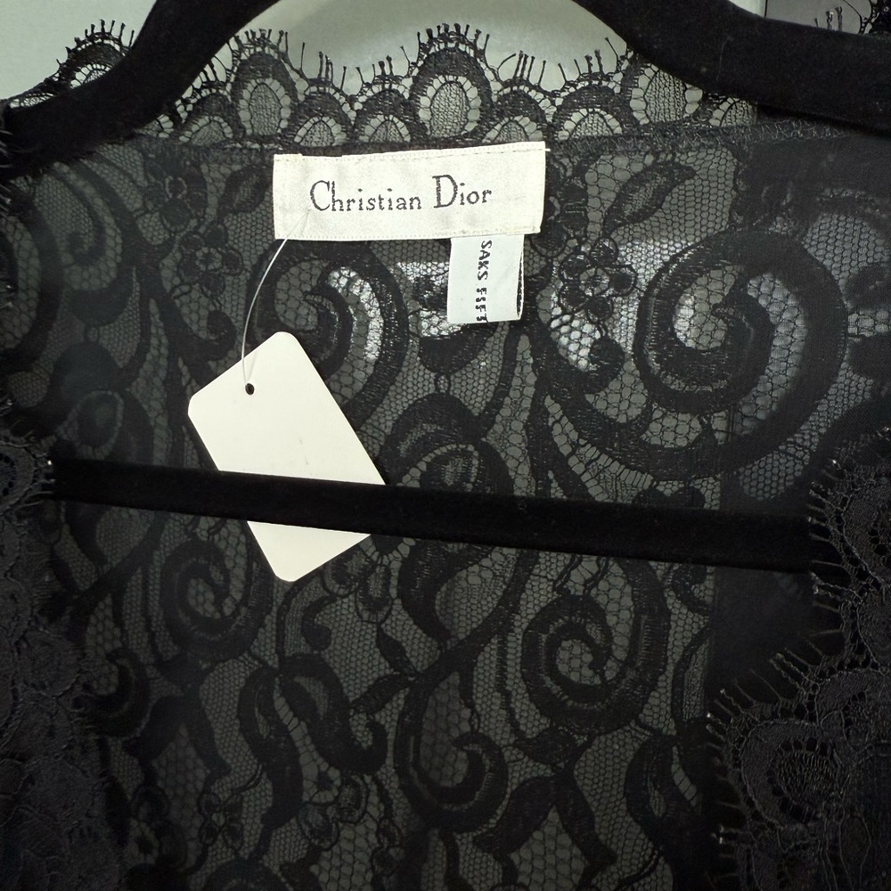 Christian Dior black satin nightgown - Picture 7 of 12